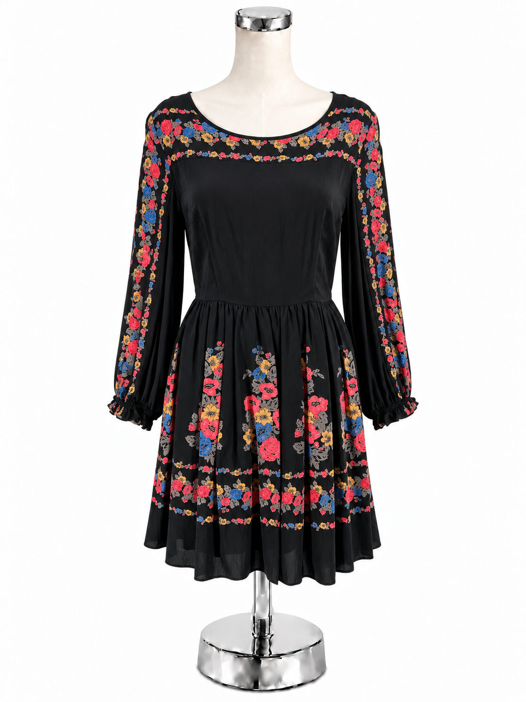 Free People Shake It Floral Tiered Mini Dress Tunic Size 8