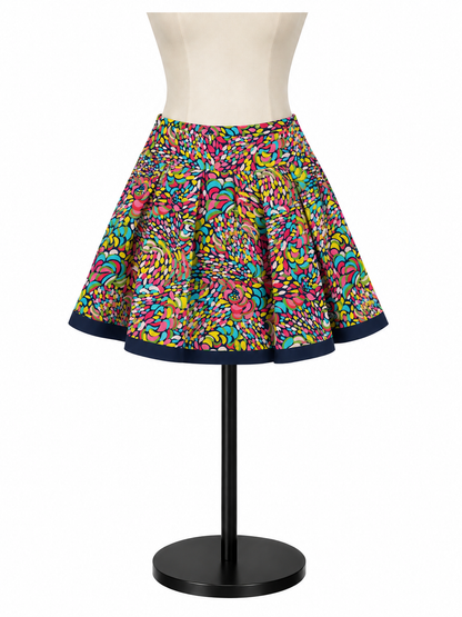 Lilly Pulitzer Gabby Skirt Mayflower Print 100% Silk Pleated Mini Size 2 - ONLINE ONLY