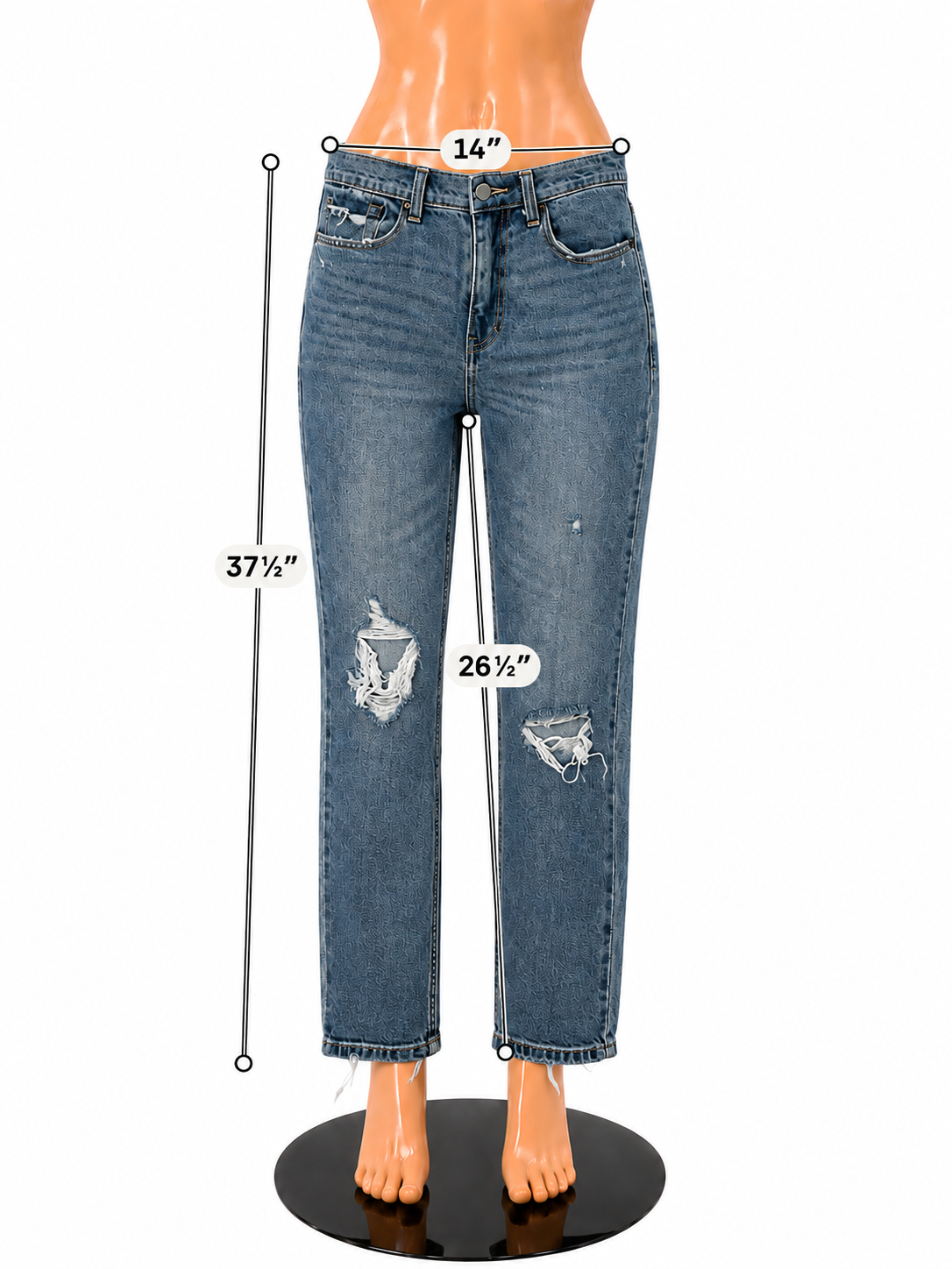 Abercrombie &amp; Fitch amp; Mom Jean High Rise Distressed Raw Hem Jeans Size 26 - ONLINE ONLY