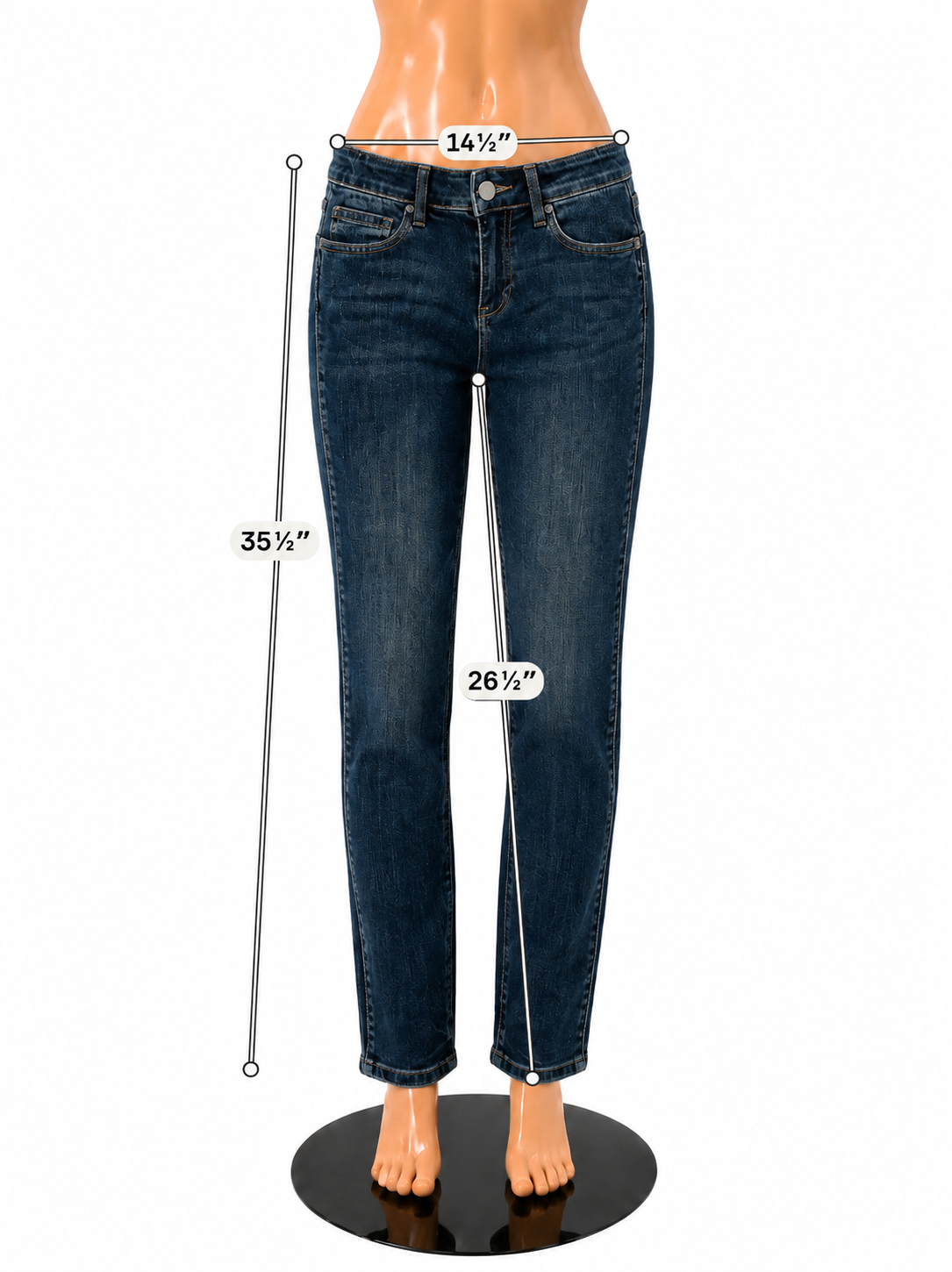 INC International Concepts Modular Rise Skinny Jeans Womens Size 6 Blue Denim - ONLINE ONLY
