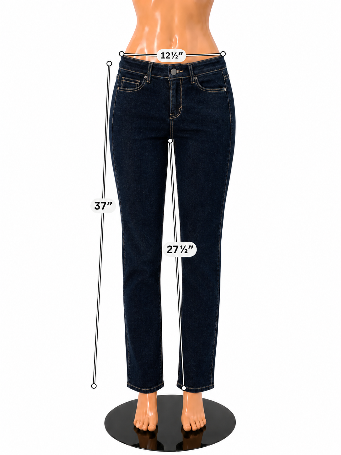 Calvin Klein Jeans Mid-Rise Skinny Dark Wash Denim Size 4 - ONLINE ONLY