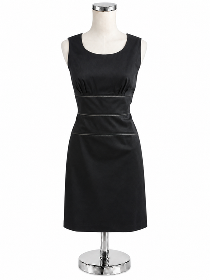 Calvin Klein Black Cotton Stretch Sheath Mini Dress Size 6 - ONLINE ONLY