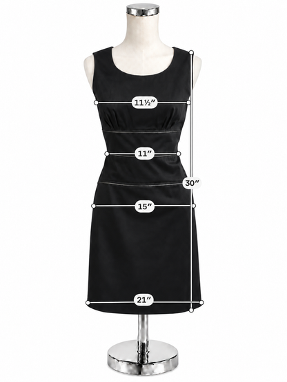 Calvin Klein Black Cotton Stretch Sheath Mini Dress Size 6 - ONLINE ONLY