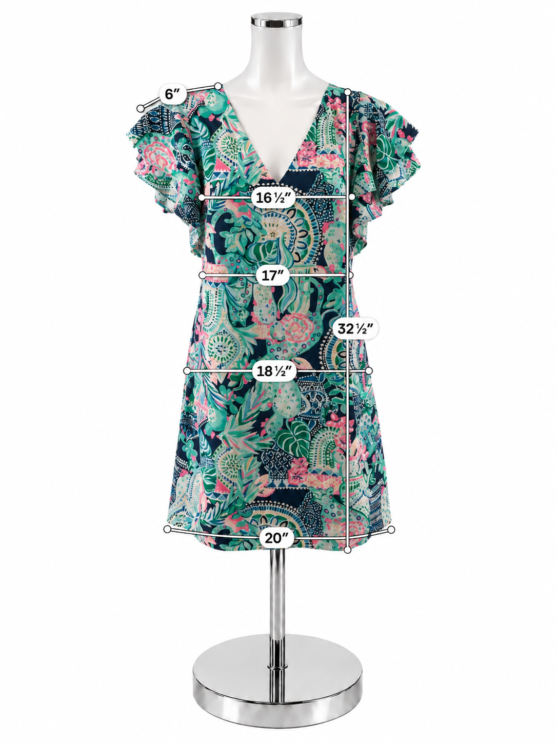 Lilly Pulitzer Kippa Ruffle Sleeve Shift Dress Bennet Blue Seen &amp;amp; Herd Size 8 - ONLINE ONLY
