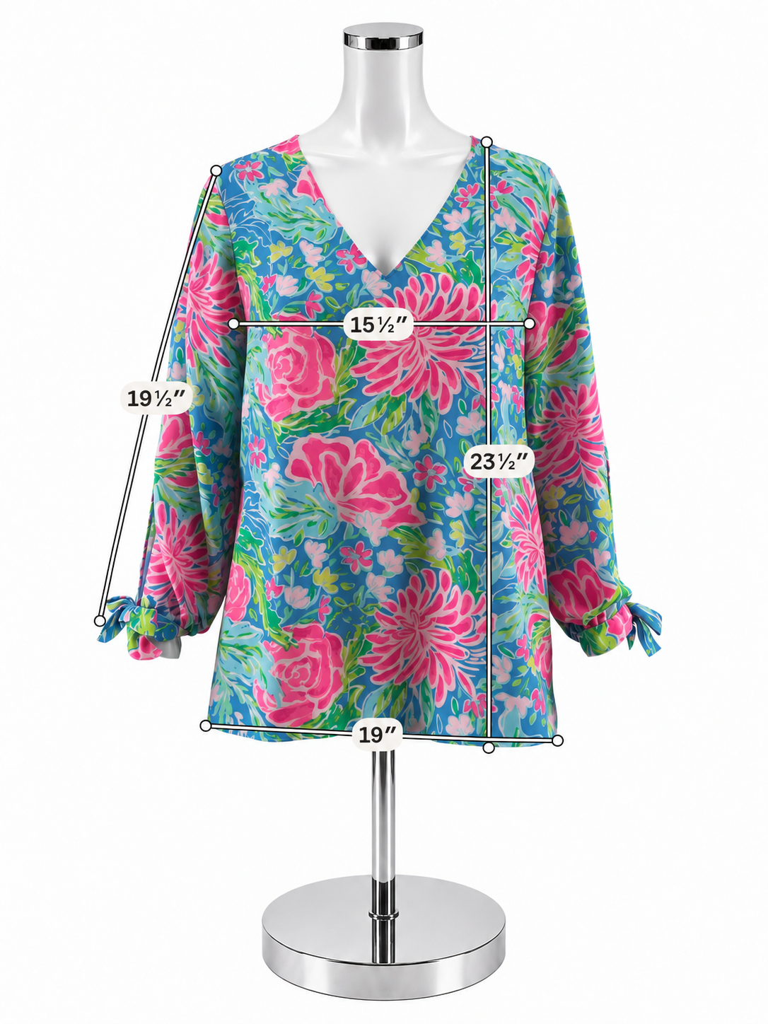 Lilly Pulitzer Elsa Top Multi Sink Or Swim Floral Blouse Size L - Downstairs