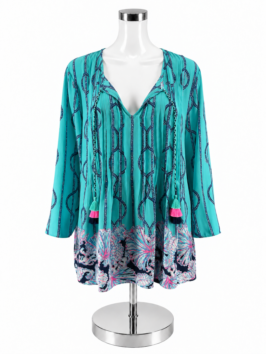 Lilly Pulitzer Matilda Tunic Top In A Pinch Print Size L - Downstairs