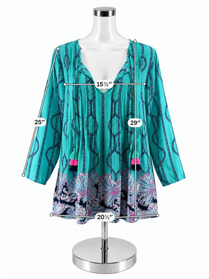 Lilly Pulitzer Matilda Tunic Top In A Pinch Print Size L - Downstairs