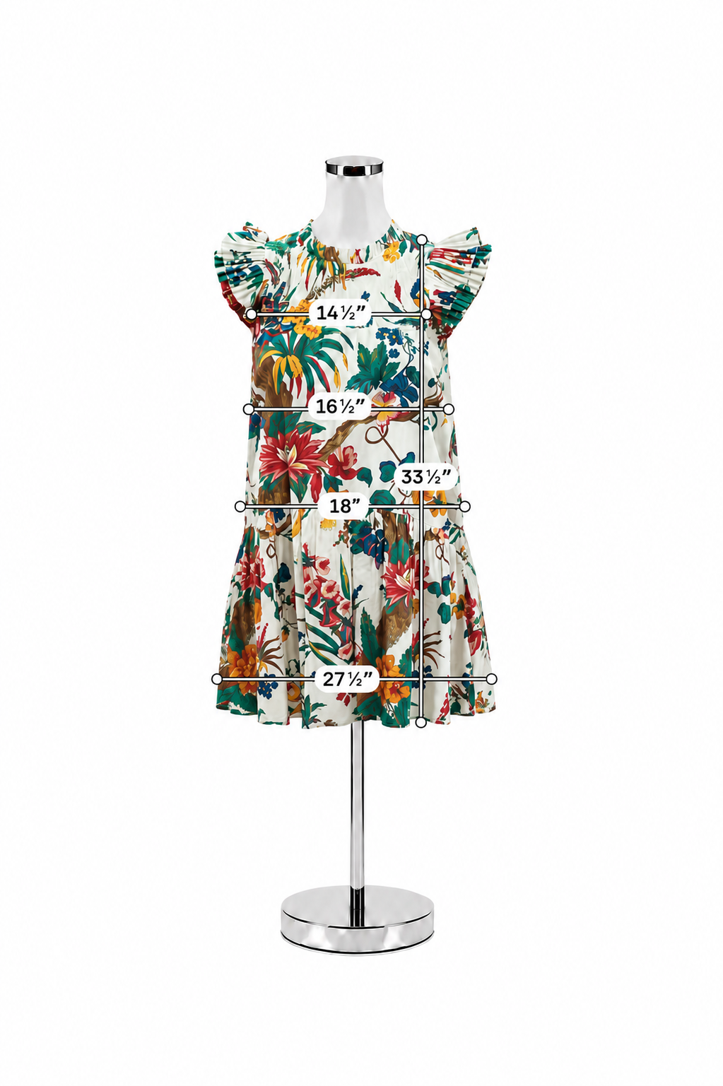 Love The Label Floral Smocked Ruffle Neck Mini Dress Size XS