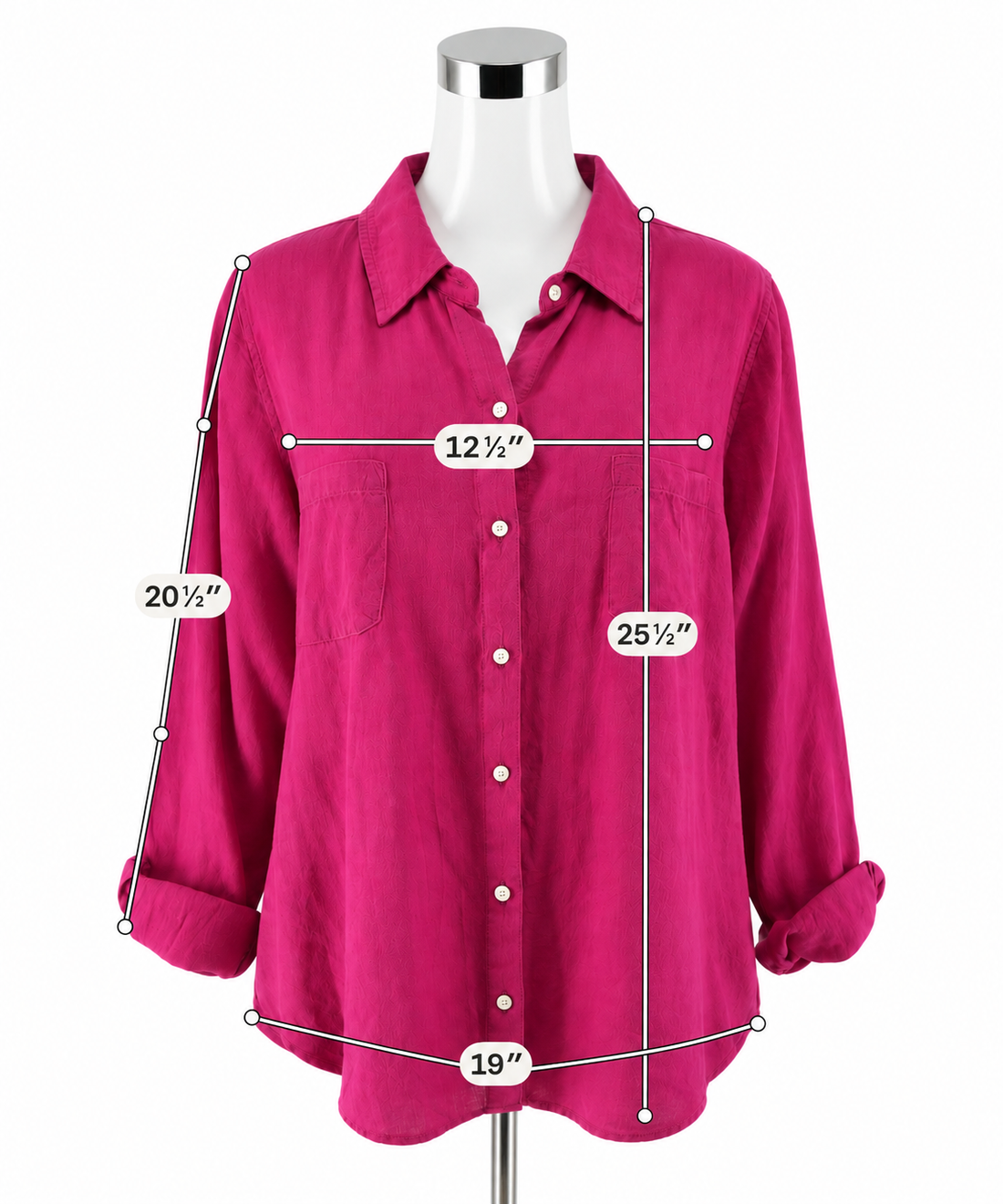 Lilly Pulitzer Sea View Fuchsia Pink Linen Button Down Top Size Large