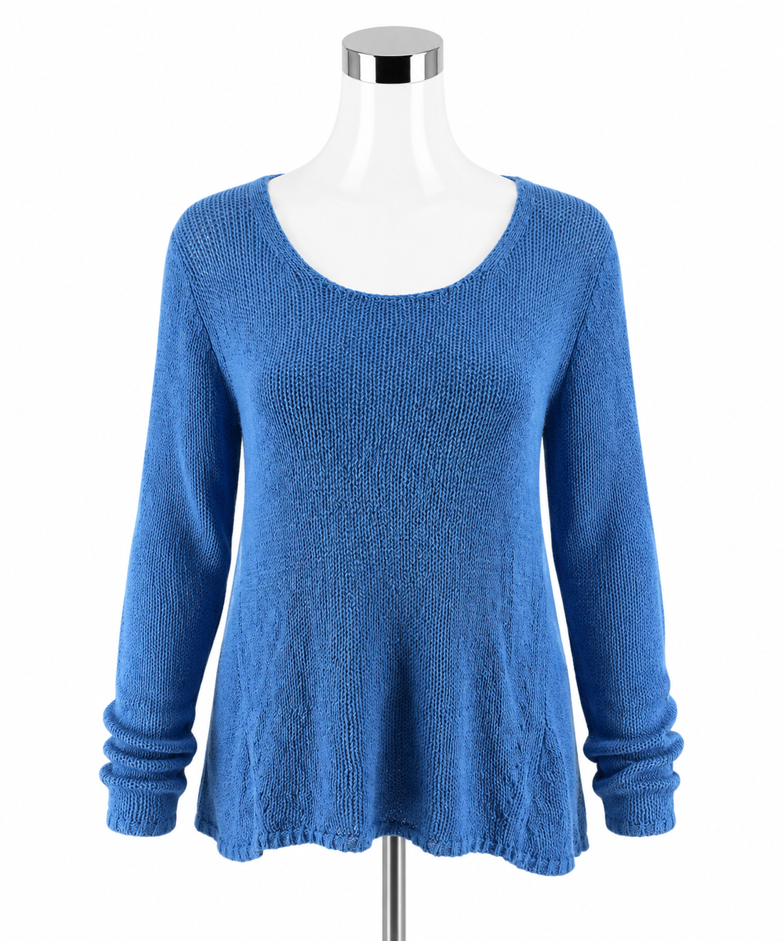 Lilly Pulitzer Melody Sweater Blue Cotton Scoop Neck Pullover Size Medium
