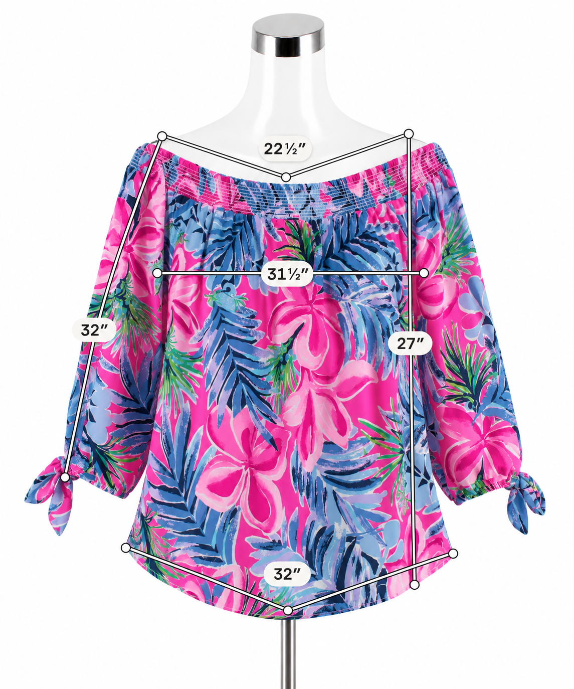 Lilly Pulitzer Nevie Off The Shoulder Top Macaw Blue Big Flirt Size Large