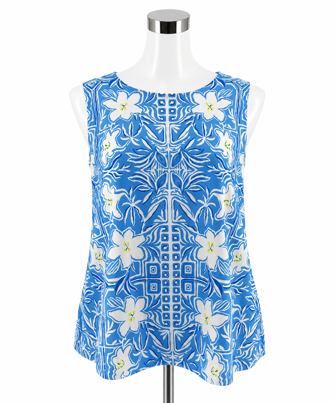 Lilly Pulitzer Elsa Sleeveless Top Downstairs Floral Print XL