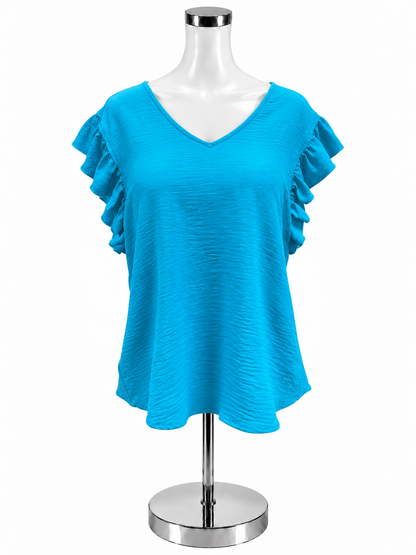 ivu jane Size XS Turquoise Solid Pre-Owned Ladies Casual Top - ONLINE ONLY