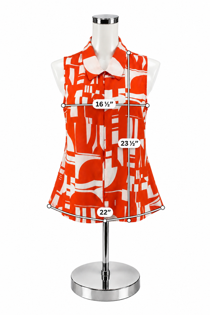 cabi Poppy Top Floral Sleeveless Blouse Size Small - ONLINE ONLY