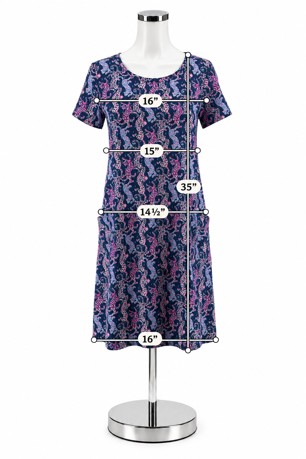Lilly Pulitzer Kaelan T-Shirt Dress Seeing Spots Print Size Small