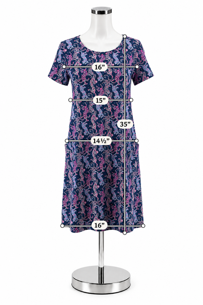 Lilly Pulitzer Kaelan T-Shirt Dress Seeing Spots Print Size Small
