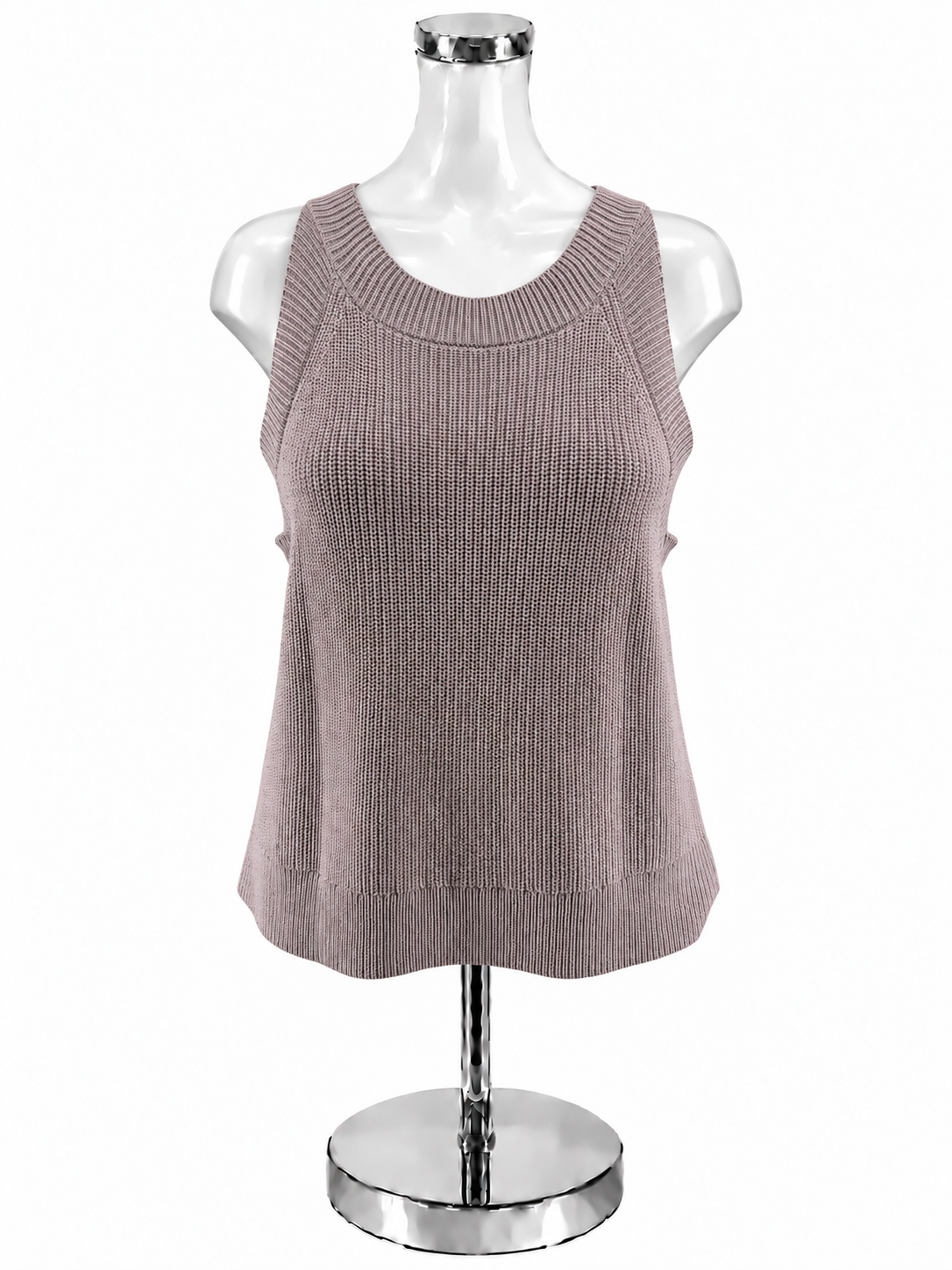 Gianni Bini Ribbed Knit Sleeveless Tank Top Lavender Size L NWT - ONLINE ONLY