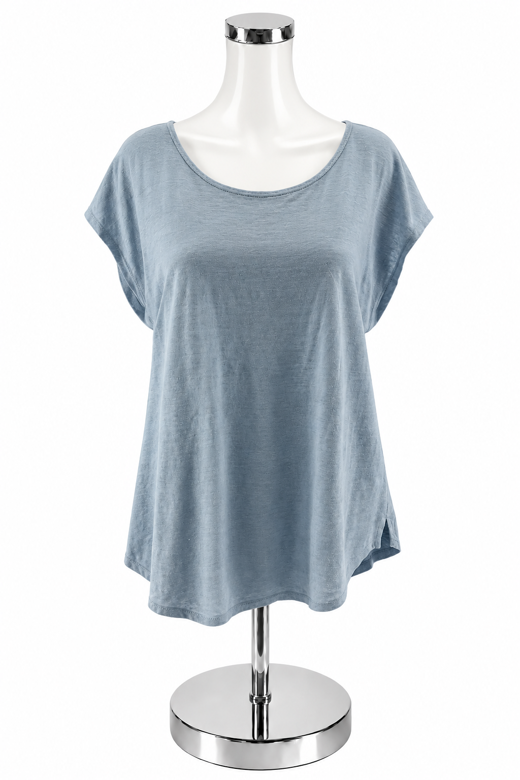Sigrid Olsen Baby Blue 100% Linen Cap Sleeve Top Size XL - ONLINE ONLY