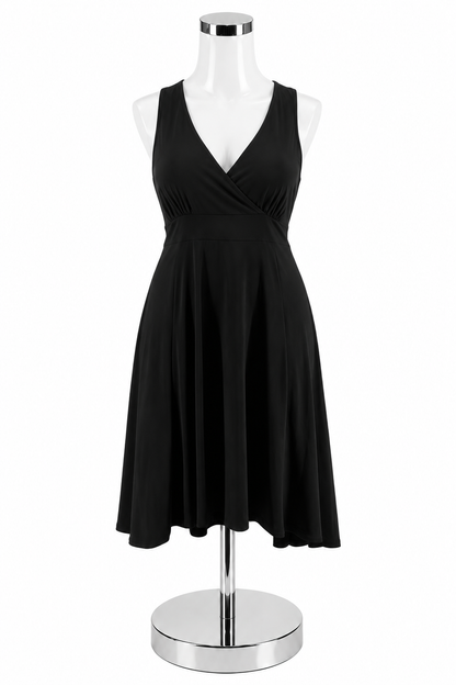 Torrid Black Jersey Knit Faux Wrap Hi-Lo Midi Dress Size 2X