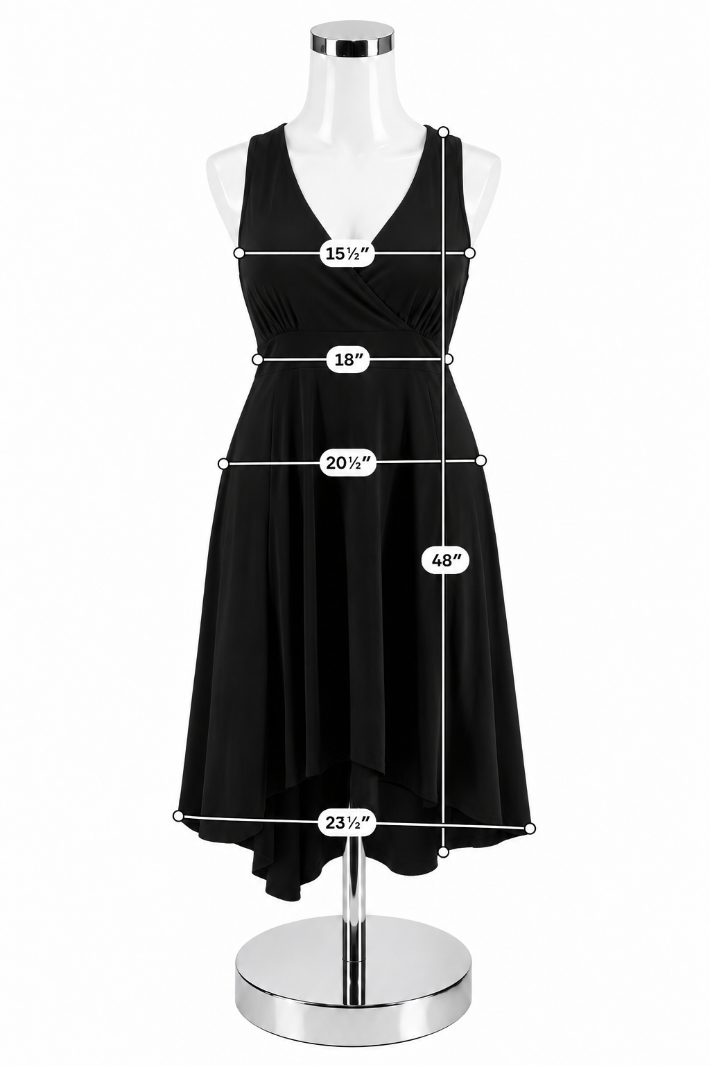 Torrid Black Jersey Knit Faux Wrap Hi-Lo Midi Dress Size 2X