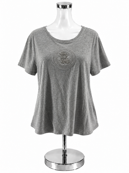 Lauren Ralph Lauren Gray Beaded Neck T-Shirt Top Size XL NWT - ONLINE ONLY
