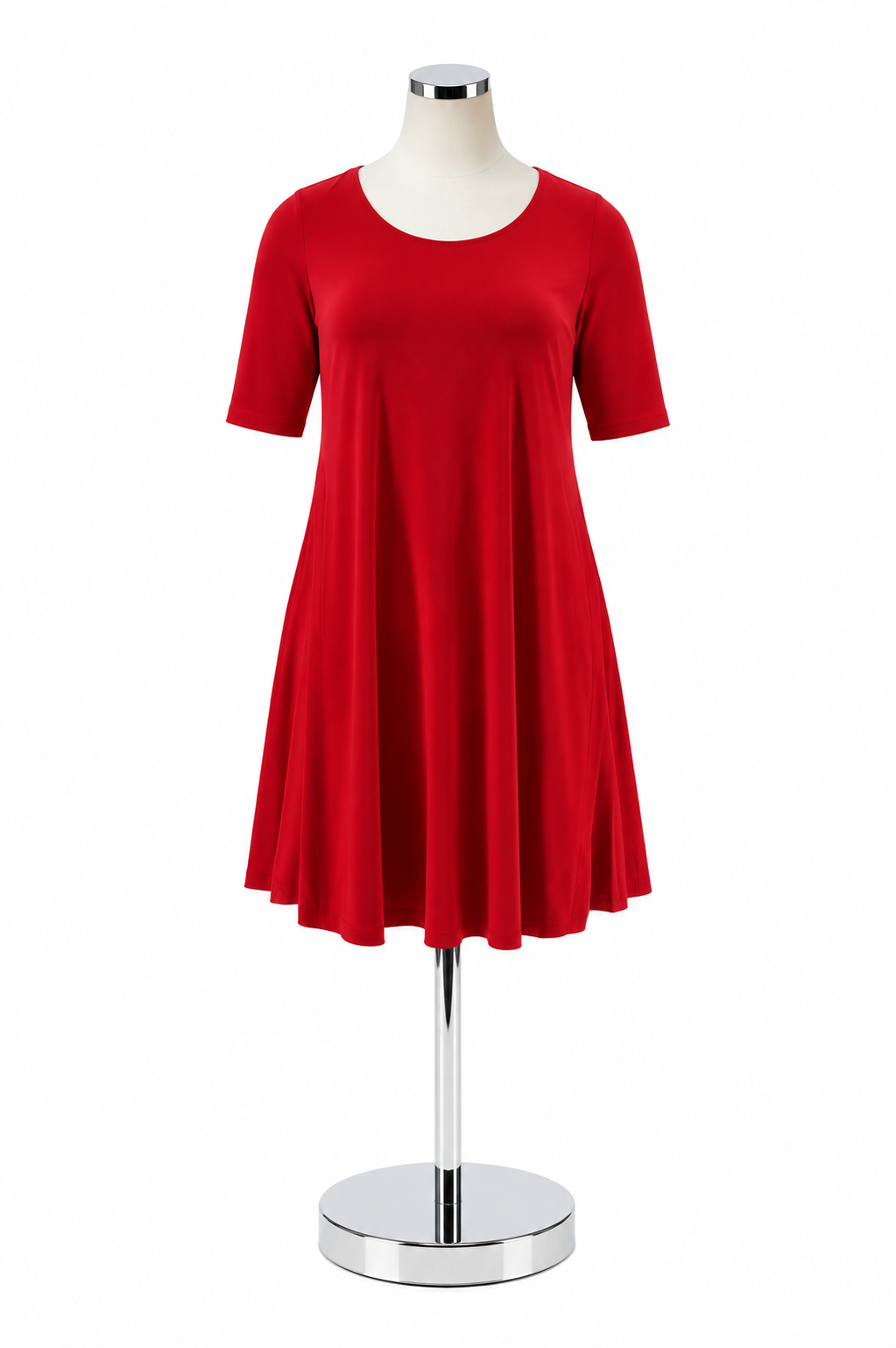 Joseph Ribkoff Red Fit &amp; Flare Jersey Dress with Pockets Size 18 - ONLINE ONLY