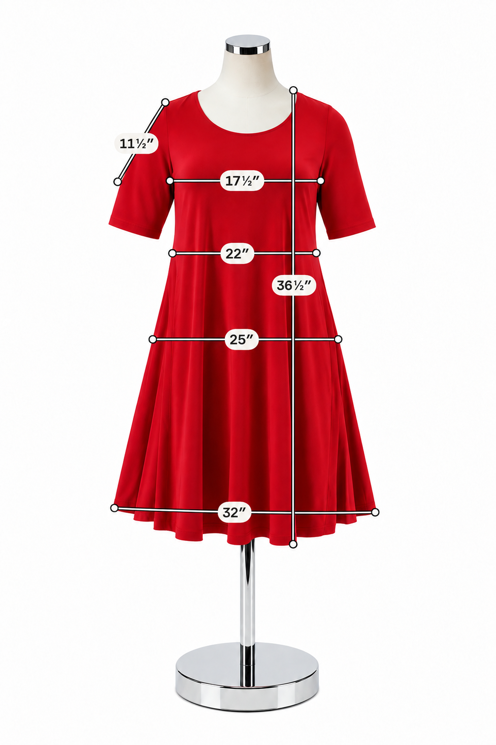 Joseph Ribkoff Red Fit &amp; Flare Jersey Dress with Pockets Size 18 - ONLINE ONLY