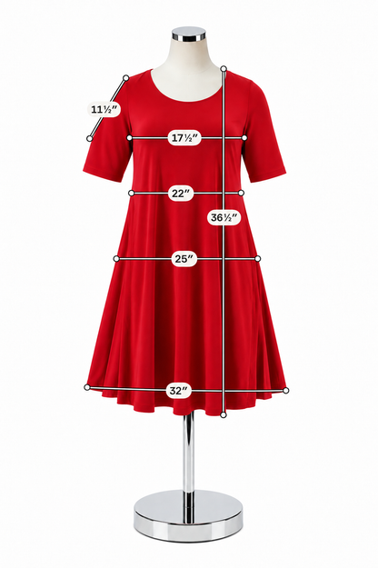 Joseph Ribkoff Red Fit &amp; Flare Jersey Dress with Pockets Size 18 - ONLINE ONLY