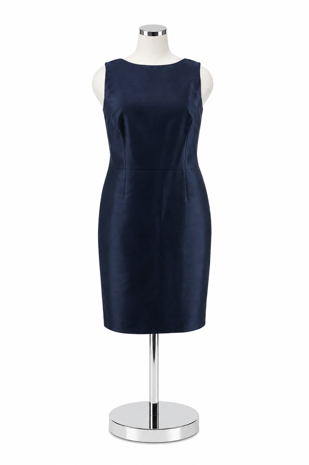 Talbots Woman Navy Silk Wool Blend Sheath Dress Size 18W