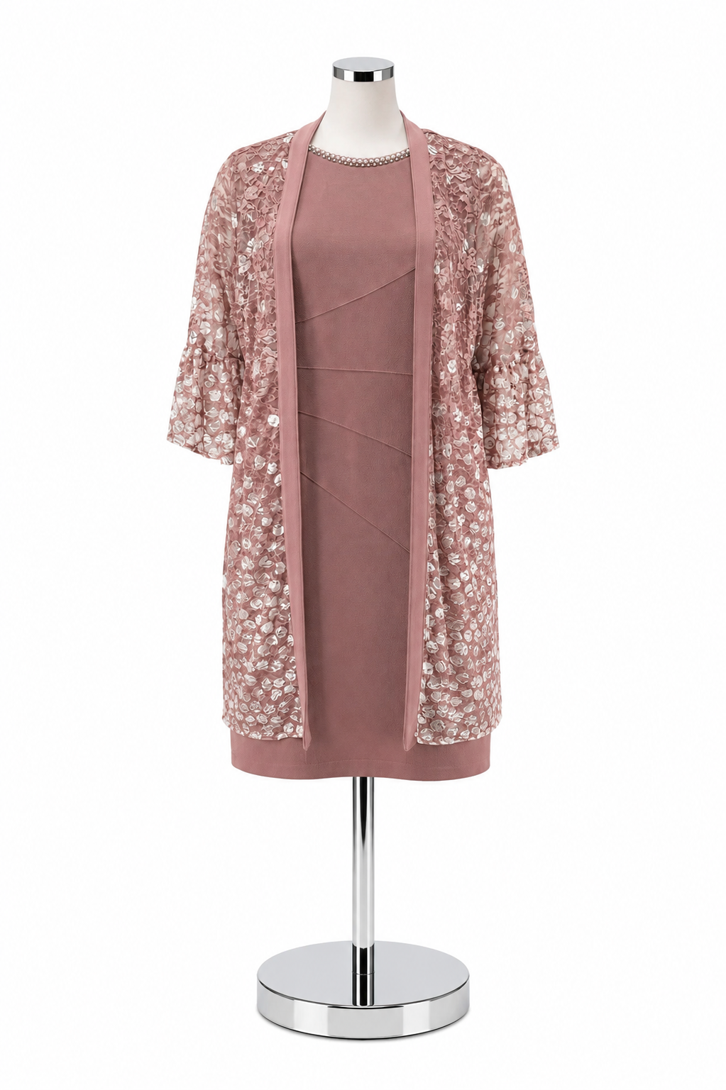 Maya Brooke 24W Mauve Lace Jacket Dress Set | 2-Piece Special Occasion Outfit