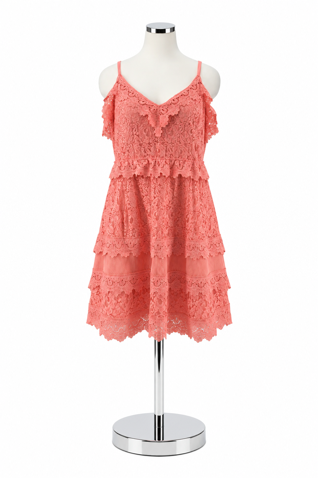 City Chic So Sassy Lace Cold Shoulder Dress NWT Orange 24W
