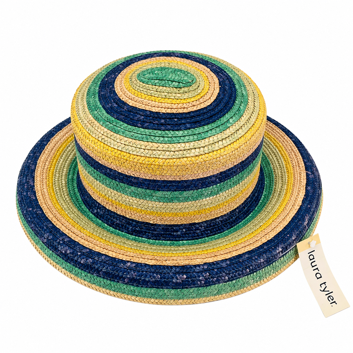 Laura Tyler Colorful Striped Woven Straw Sun Hat - ONLINE ONLY