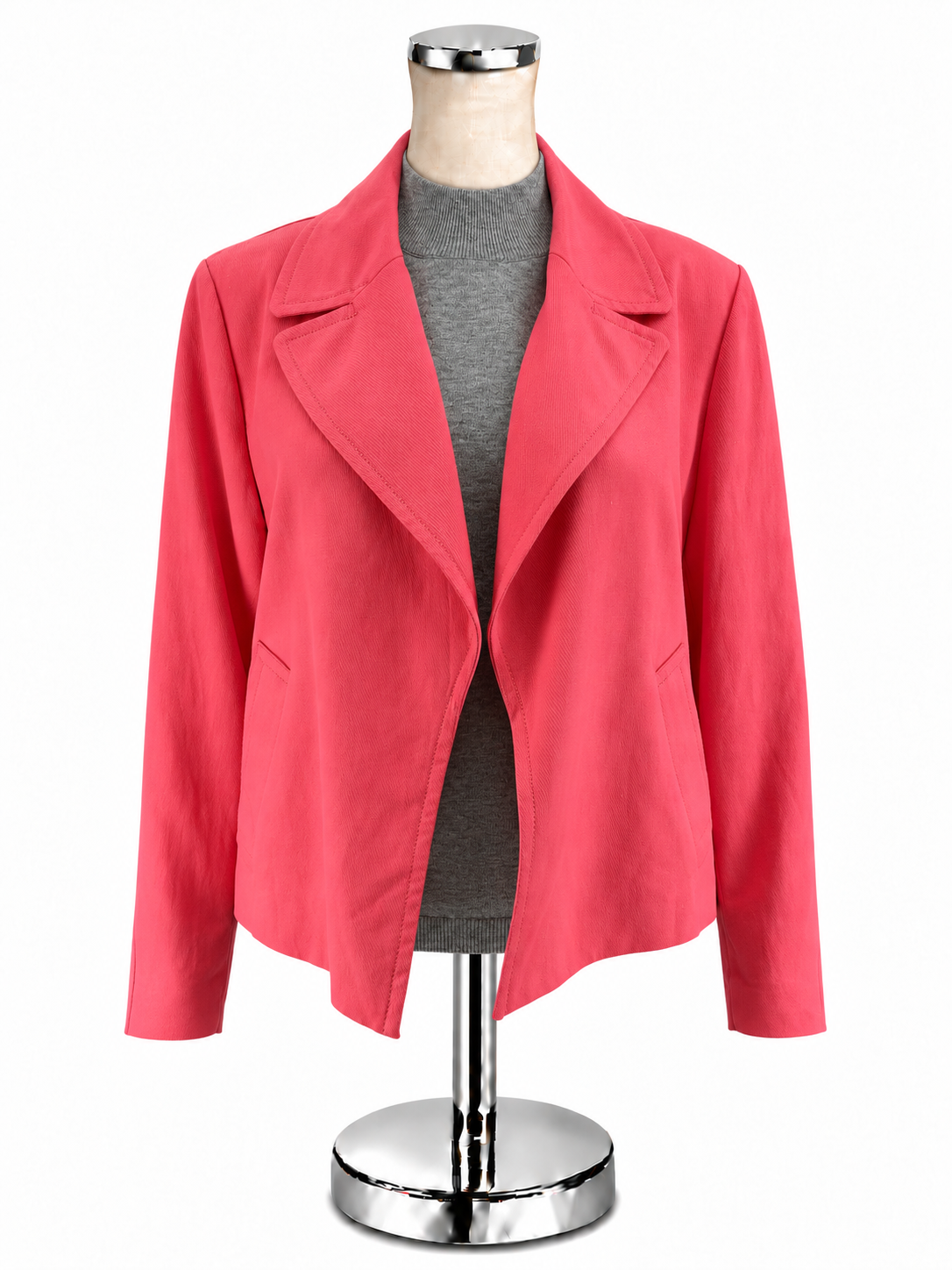 Ann Taylor Coral Linen-Blend Open Front Blazer - Size M- ONLINE ONLY