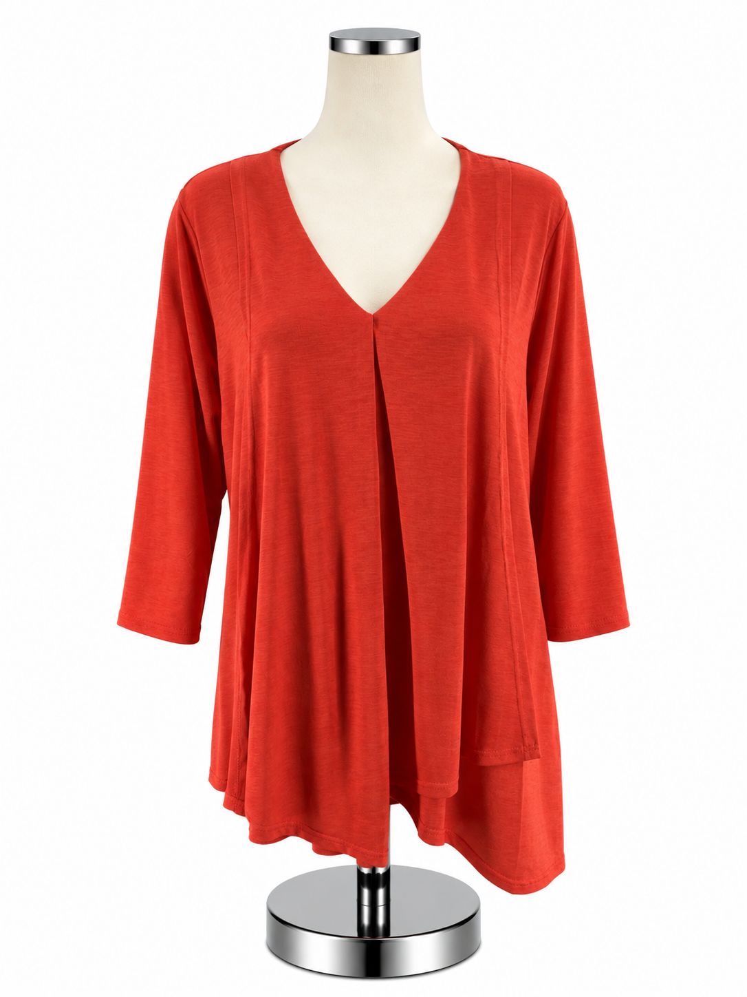 a.k.a.d (Alisha D) Orange Open Front Asymmetric Hem Cardigan Top Size XL - ONLINE ONLY