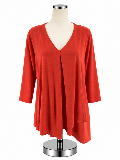 a.k.a.d (Alisha D) Orange Open Front Asymmetric Hem Cardigan Top Size XL - ONLINE ONLY