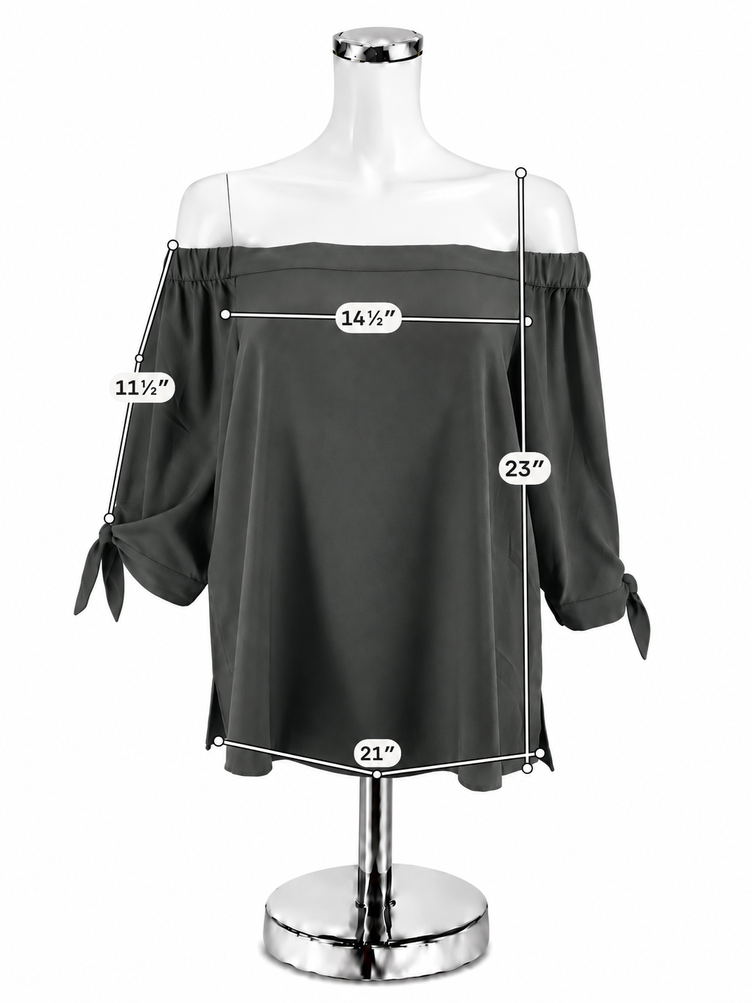 Ann Taylor LOFT Off The Shoulder Tunic Blouse Black Size Small - ONLINE ONLY