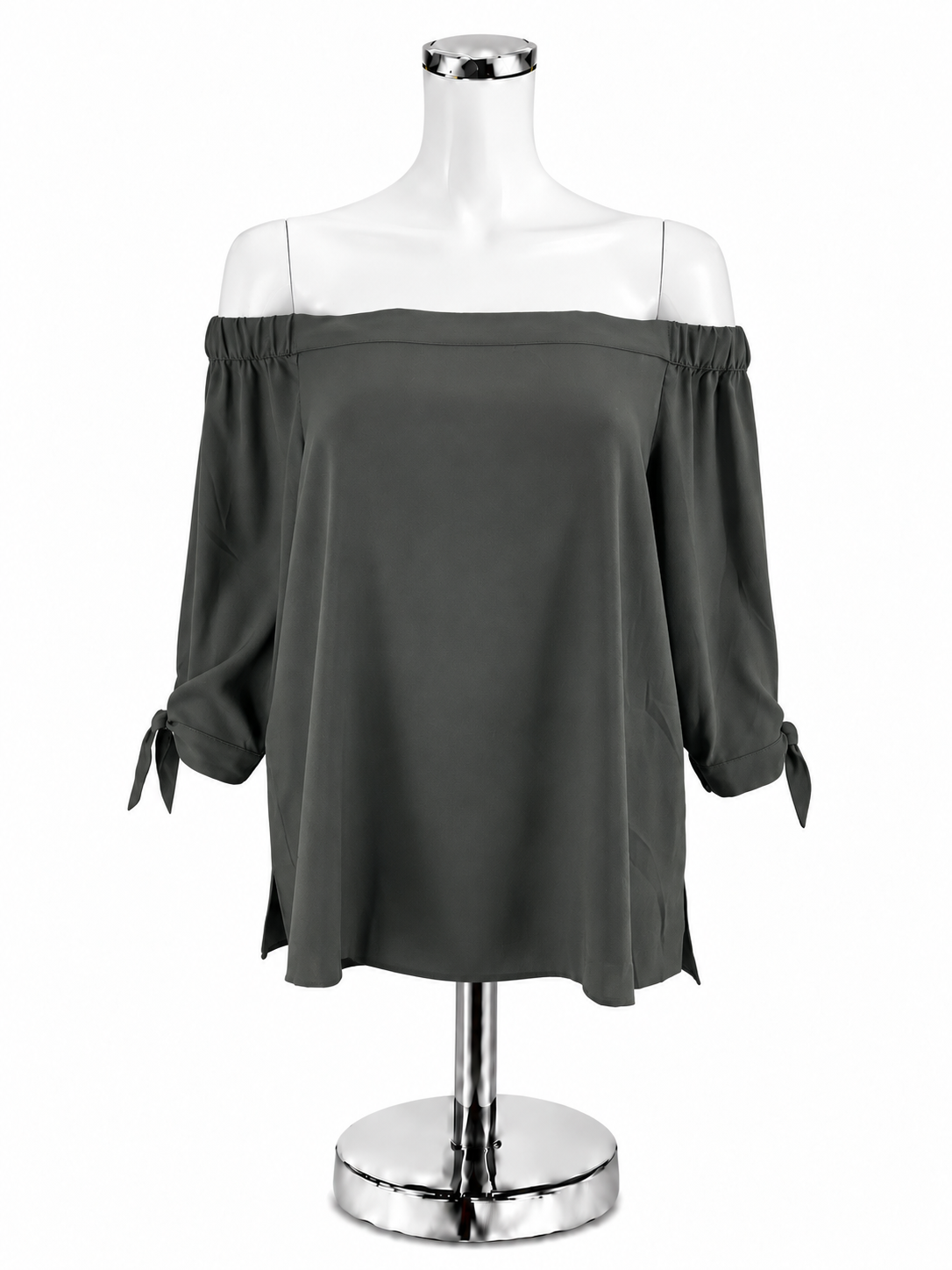 Ann Taylor LOFT Off The Shoulder Tunic Blouse Black Size Small - ONLINE ONLY