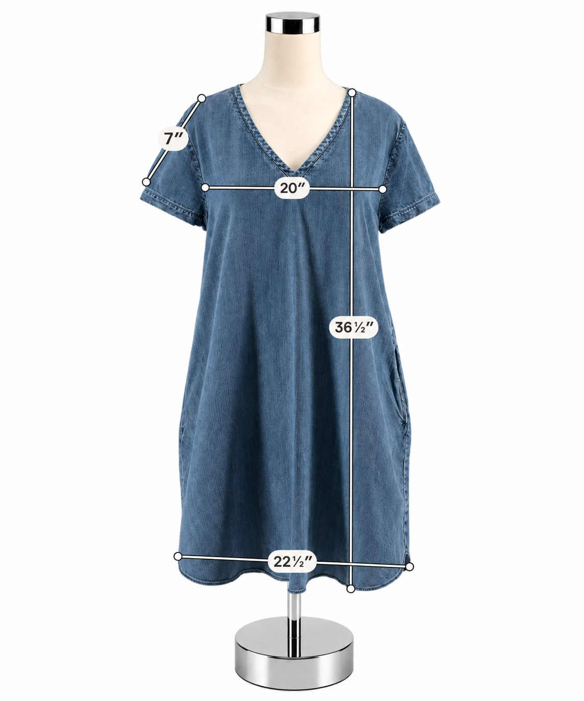 LOFT Outlet Chambray Lyocell Pocket Tunic Dress Size Large - ONLINE ONLY