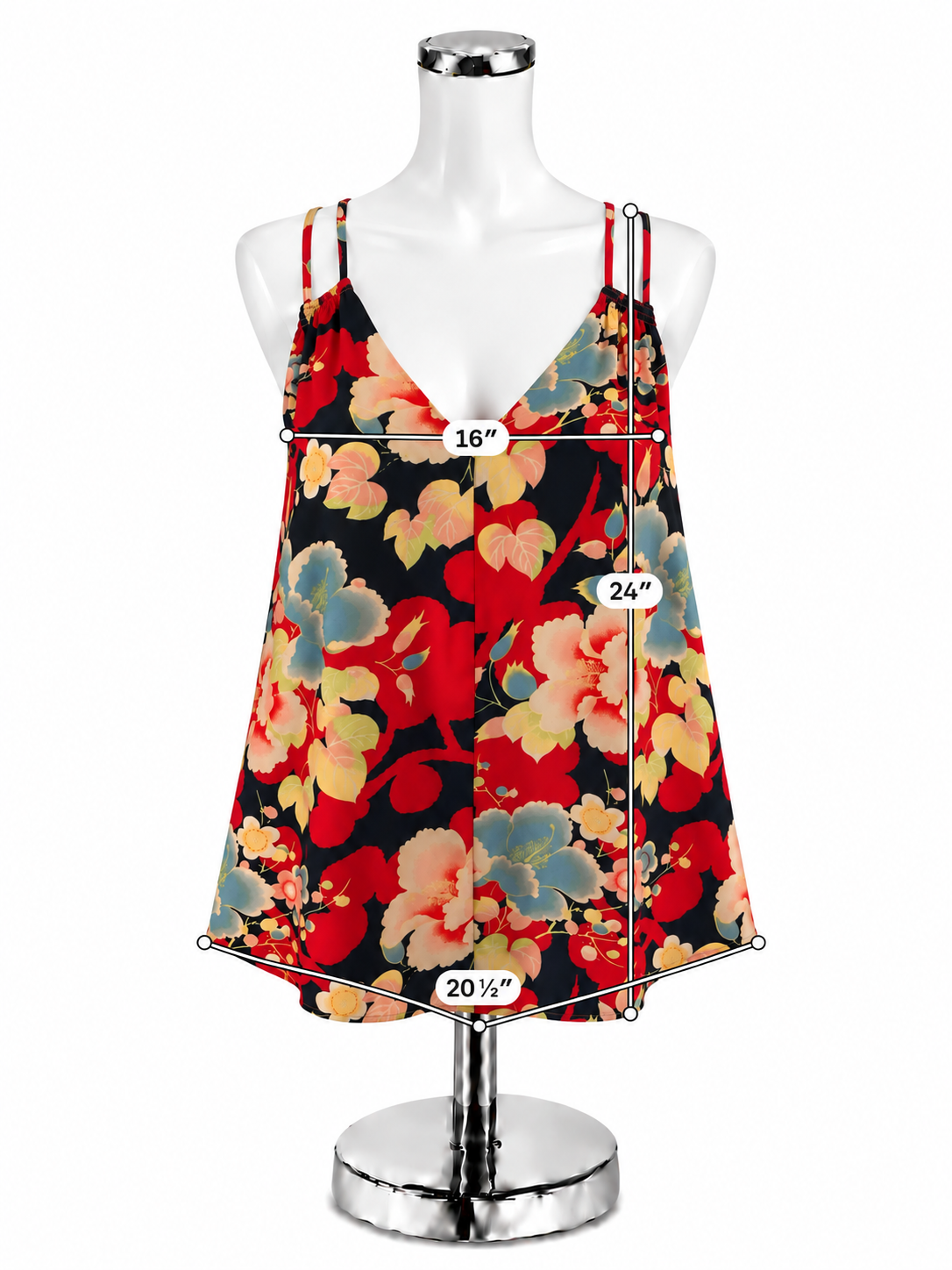 LOFT Floral Double Strap V-Neck Cami Tank Top Size Medium - ONLINE ONLY