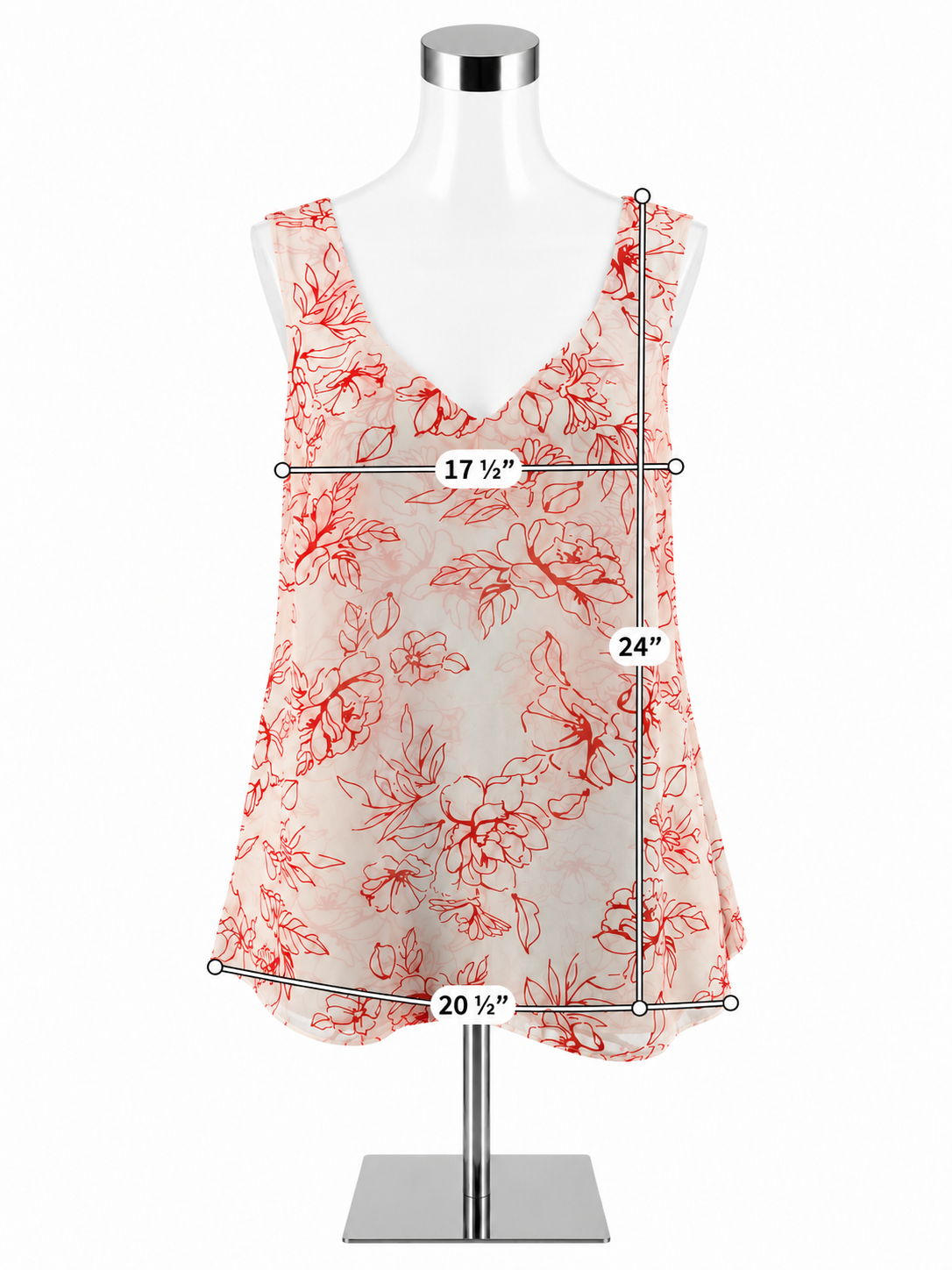 Cabi Sunkissed Cami Floral V-Neck Tank Top Size Medium