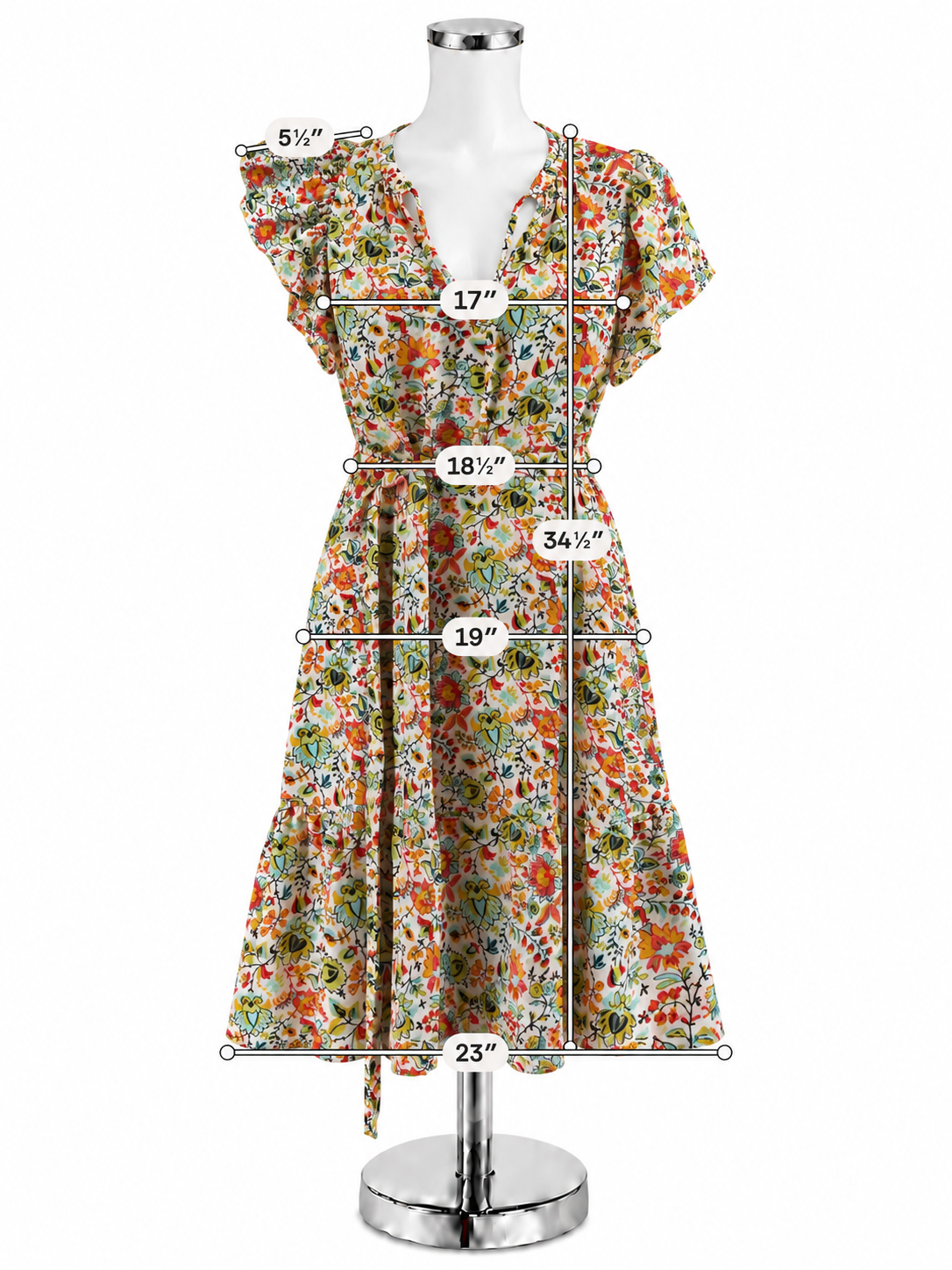 Ann Taylor Factory Floral Flutter Sleeve Tiered Dress Size Small - ONLINE ONLY