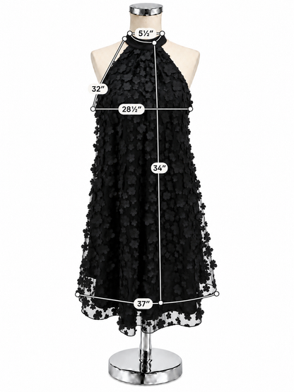 Eva Franco Black Floral Sleeveless A-Line Dress Size 2 - ONLINE ONLY