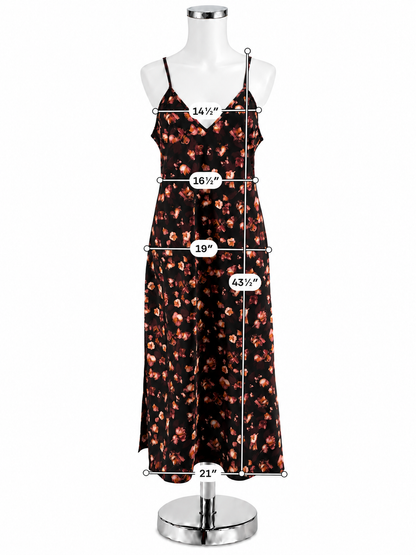 A New Day Floral V-Neck Midi Slip Dress Size Small - ONLINE ONLY