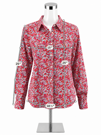 J.Crew Liberty Fabric Floral Long Sleeve Button-Down Blouse - Size 16 - ONLINE ONLY