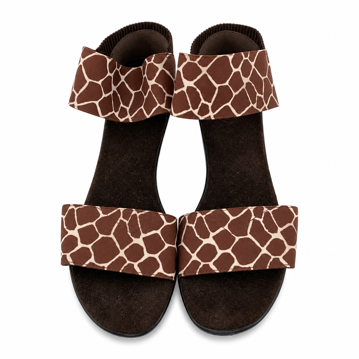 Charleston Shoe Co Cannon Giraffe Print Wedge Sandals Size 7 - ONLINE ONLY