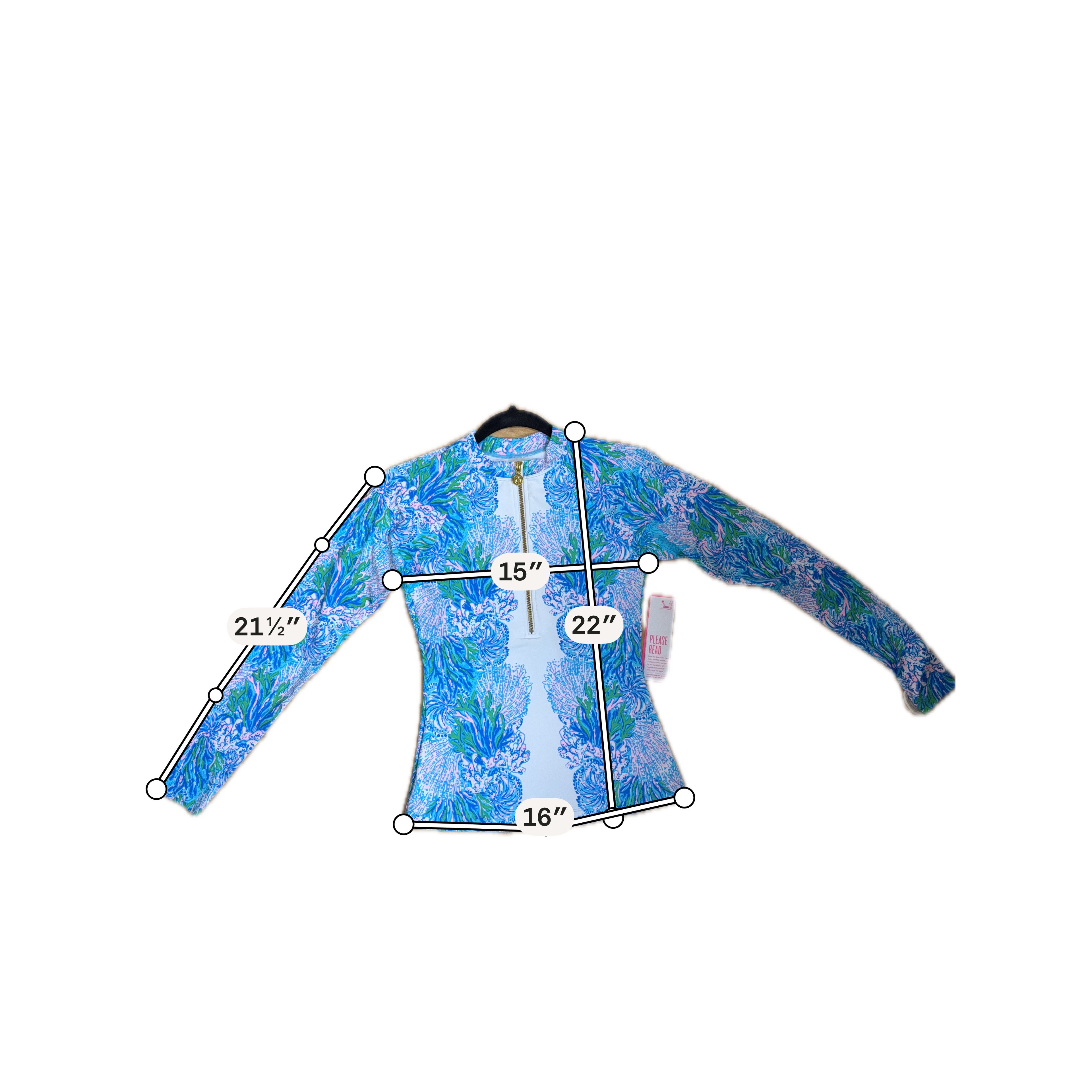 Lilly Pulitzer multi Long Sleeve Multi Tropical Pre-Owned Ladies Casual Top - Size 4 - Size 4