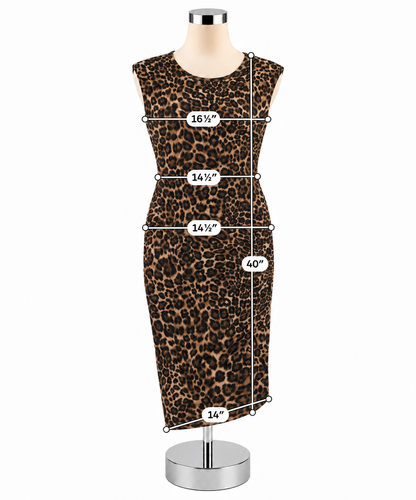 White House Black Market Leopard Print Sheath Dress Size Medium NWT - ONLINE ONLY