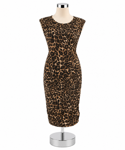 White House Black Market Leopard Print Sheath Dress Size Medium NWT - ONLINE ONLY
