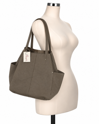 American Eagle Taupe Pebble Tote Purse - ONLINE ONLY