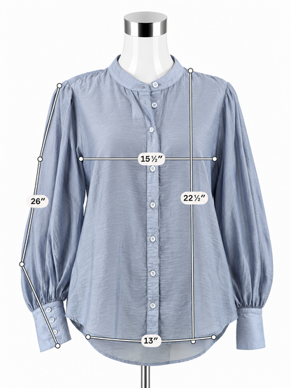 Anthropologie Dusty Lavender Long Sleeve Button Down Blouse Size Small - ONLINE ONLY